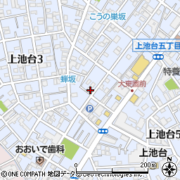 東京都大田区上池台3丁目12-8周辺の地図