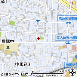 東京都大田区中馬込2丁目5-12周辺の地図