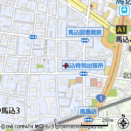 東京都大田区中馬込2丁目13周辺の地図
