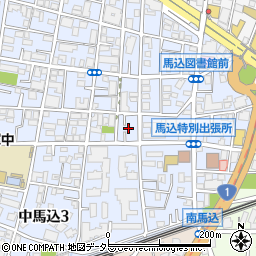 東京都大田区中馬込2丁目12周辺の地図