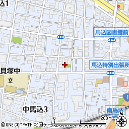 東京都大田区中馬込2丁目5周辺の地図