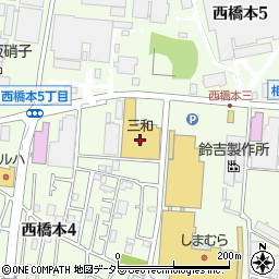 きらぼし銀行スーパー三和西橋本店 ＡＴＭ周辺の地図