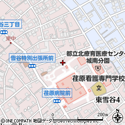 東京都大田区東雪谷4丁目4周辺の地図