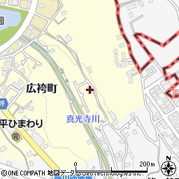 東京都町田市広袴町105周辺の地図