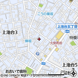 東京都大田区上池台3丁目12-14周辺の地図