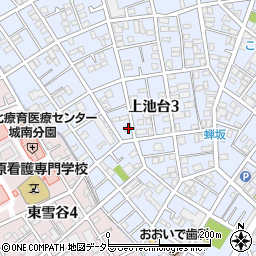 東京都大田区上池台3丁目31-3周辺の地図