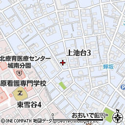 東京都大田区上池台3丁目31-7周辺の地図