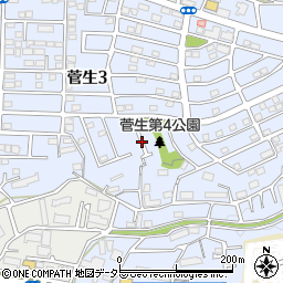菅生第4公園周辺の地図