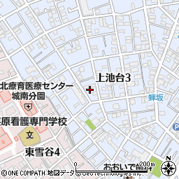 東京都大田区上池台3丁目31周辺の地図