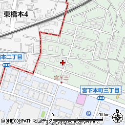 神奈川県相模原市中央区宮下本町3丁目41-19周辺の地図