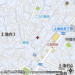 東京都大田区上池台3丁目12-1周辺の地図