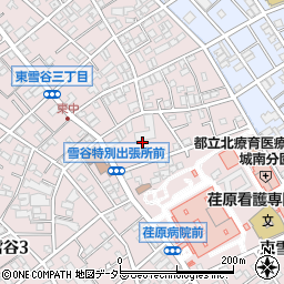 東京都大田区東雪谷4丁目3周辺の地図