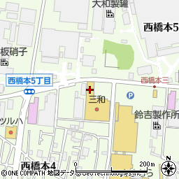 ダイソー三和西橋本店周辺の地図