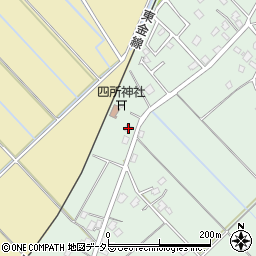 千葉県山武市島604-1周辺の地図