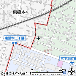 神奈川県相模原市中央区宮下本町3丁目41-10周辺の地図
