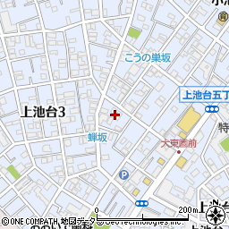 東京都大田区上池台3丁目11周辺の地図