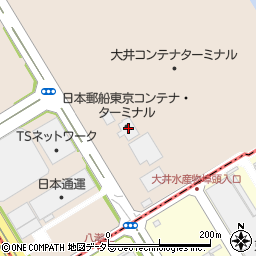 日本郵船東京コンテナ・ターミナル周辺の地図