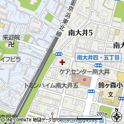 東京都品川区南大井5丁目17周辺の地図