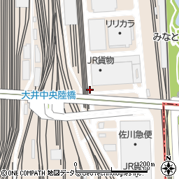 大井中央陸橋周辺の地図