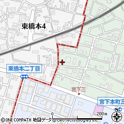 神奈川県相模原市中央区宮下本町3丁目43-8周辺の地図