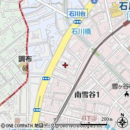 東京都大田区南雪谷1丁目2周辺の地図