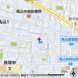 東京都大田区中馬込2丁目2-12周辺の地図