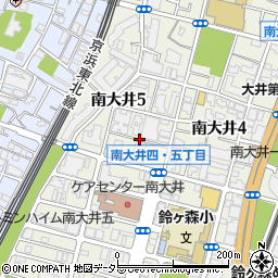 東京都品川区南大井5丁目13周辺の地図