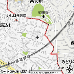 東京都大田区東馬込1丁目42周辺の地図