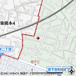 神奈川県相模原市中央区宮下本町3丁目45周辺の地図