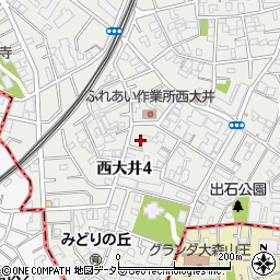 東京都品川区西大井4丁目周辺の地図