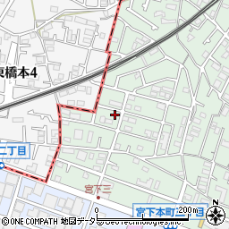 神奈川県相模原市中央区宮下本町3丁目45-12周辺の地図