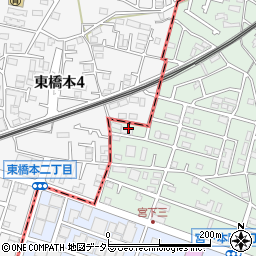 神奈川県相模原市中央区宮下本町3丁目44周辺の地図