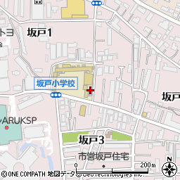 神奈川県川崎市高津区坂戸周辺の地図
