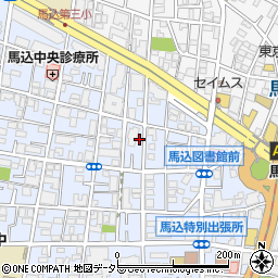 東京都大田区中馬込2丁目周辺の地図