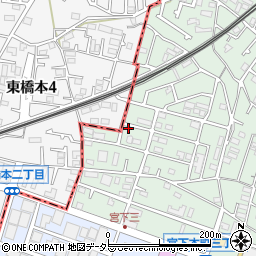 神奈川県相模原市中央区宮下本町3丁目45-7周辺の地図