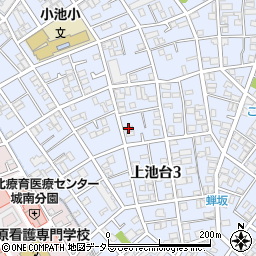 東京都大田区上池台3丁目23-12周辺の地図