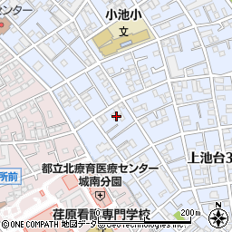 東京都大田区上池台3丁目35-14周辺の地図