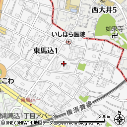 東京都大田区東馬込1丁目44周辺の地図
