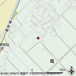 千葉県山武市島306周辺の地図