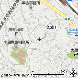 久本桃之園公園周辺の地図