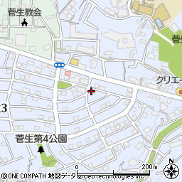 菅生自治会館周辺の地図