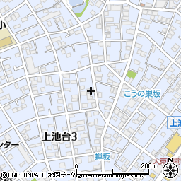 東京都大田区上池台3丁目3-4周辺の地図