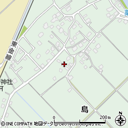 千葉県山武市島307周辺の地図