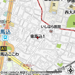 東京都大田区東馬込1丁目26周辺の地図