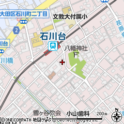 石川台駅前眼科周辺の地図
