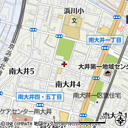 東京都品川区南大井4丁目周辺の地図
