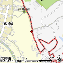 東京都町田市広袴町457周辺の地図