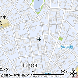東京都大田区上池台3丁目3-18周辺の地図