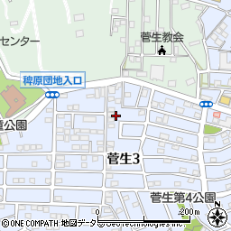 菅生こども公園周辺の地図