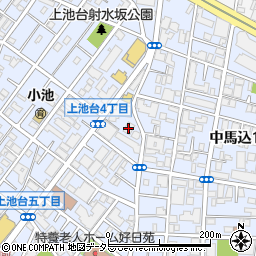 ダスキン上池台支店周辺の地図